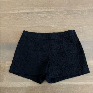 J. Crew Navy Floral Embroidery Shorts - Size 00